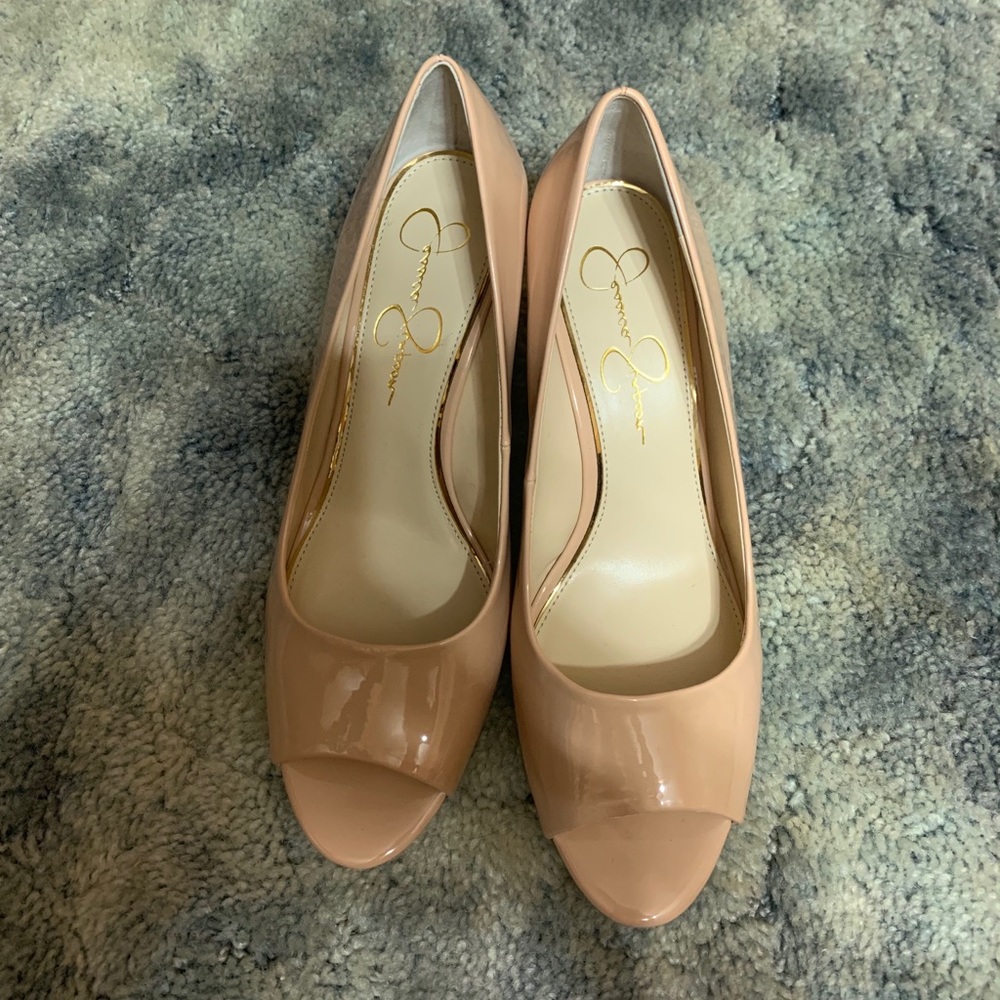 NEW Jessica Simpson nude wedges size 9.5